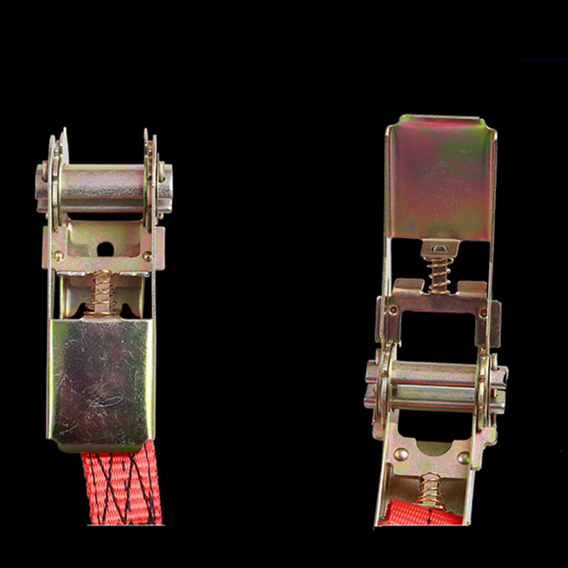 Correas de poliéster de amarre de carga de Metal, 1 unidad, 2,5 cm x 5 metros, 900KG, sujeción segura de amarre de trinquete, hebilla de cabrestante