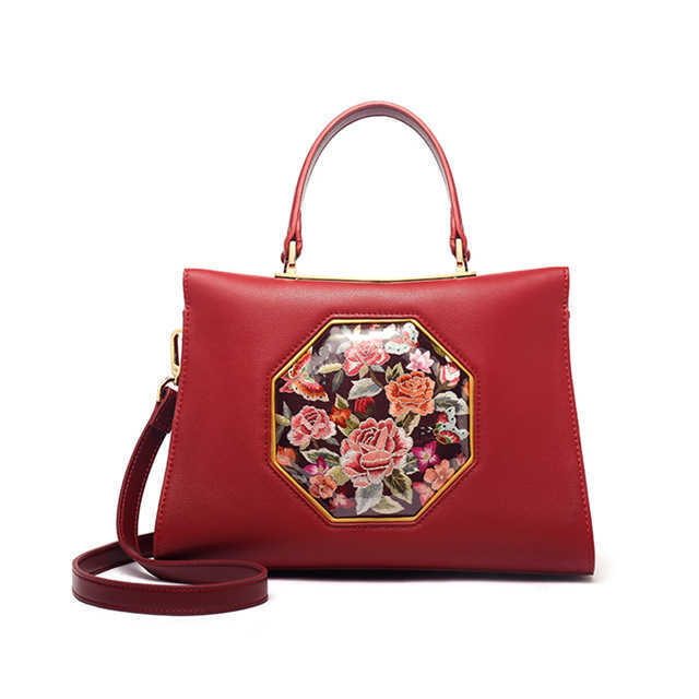 Tianxu bordado bolsa feminina 2021 novo estilo chinês saco da mãe da idade média moda atmosfera bolsa