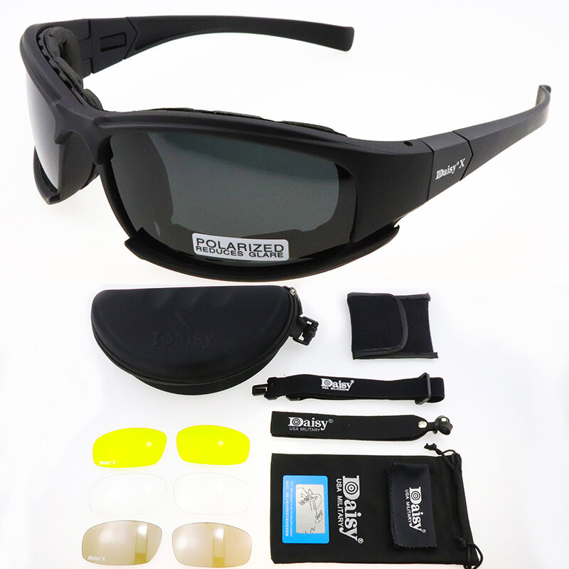 X7 óculos tático fotocrômico polarizado, óculos militar, exército, masculino, para tiro, caminhadas, uv