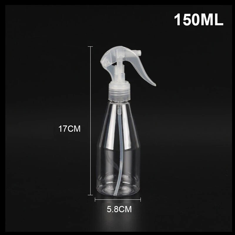 200ml Portable Plastic Spray Bottle Transparent Makeup Moisture Atomizer Pot Fine Mist Spray Bottles Alcohol Disinfection Tools