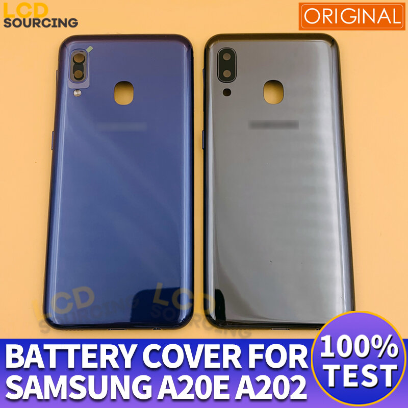 Cubierta original de la batería para Samsung A20E, carcasa trasera de cristal para A202, A202F/DS, A202FN, A202U, 5,8"