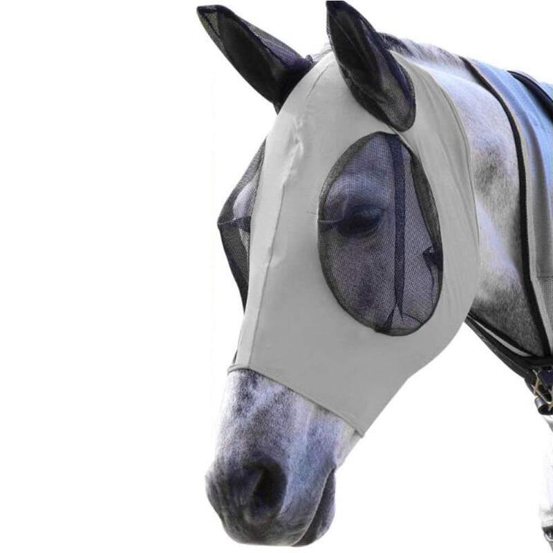 Paard Fly Masker Ademend Anti Muggen Vliegen Elastische Paard Gezicht Cover Bescherming Met Oren Paard Masker Care