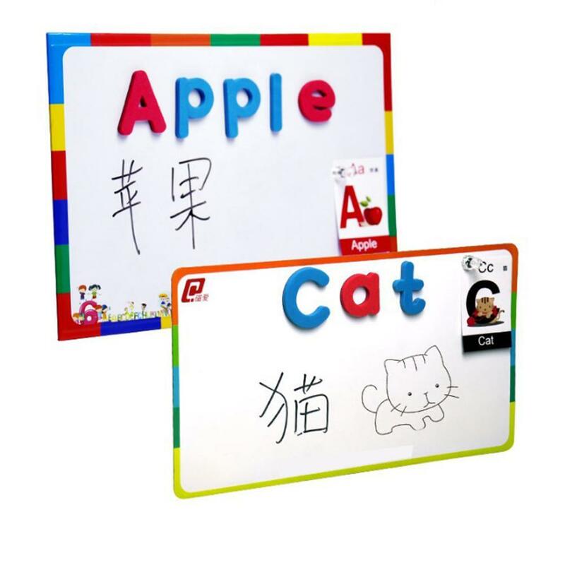 Crianças conjunto de aprendizagem brinquedo magnético letras geladeira ímãs coloridos alfabeto aprendizagem brinquedo tri fidget spinner tri-spinner fidget