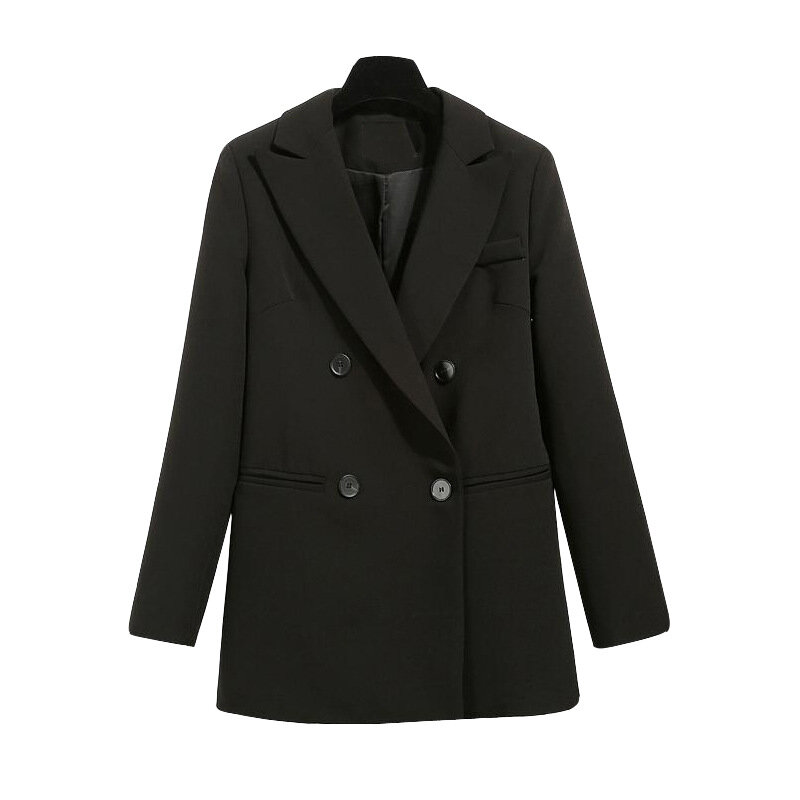 GOOHOJIO – Blazer de loisirs surdimensionné pour femme, veste de bureau avec poche, couleur unie, nouvelle collection automne 2020