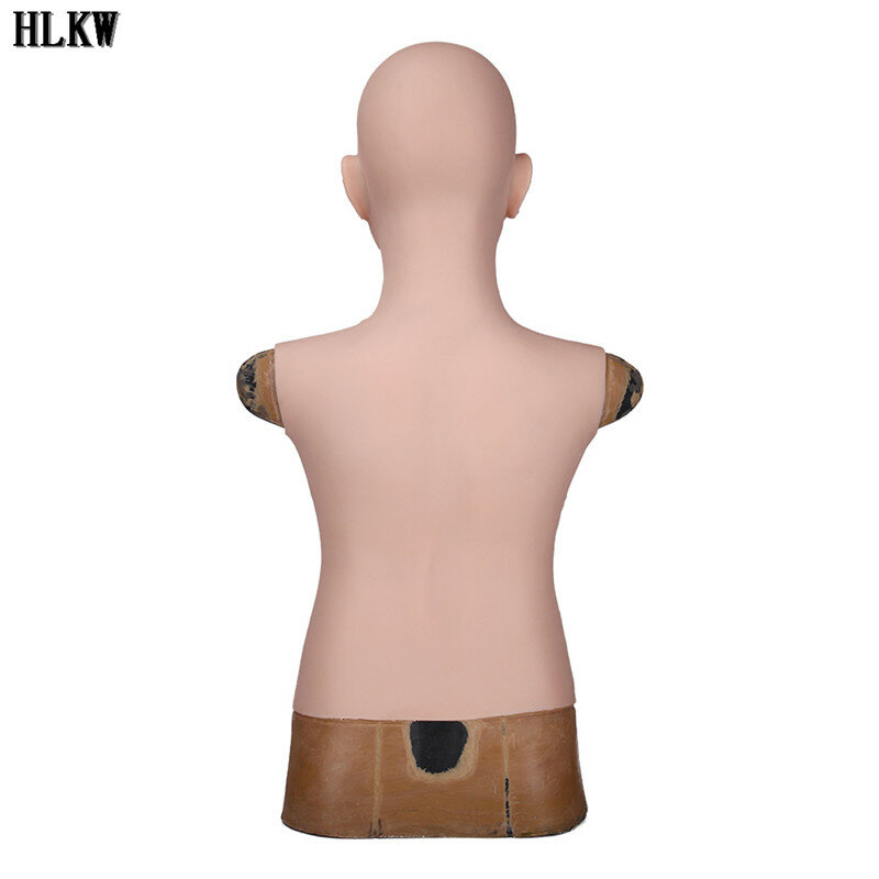 Solid Silicone Full Head Mask with Breast Big Bomb Crossdressing Cosplay European Face Drag Queen Feminization Party Ball COS