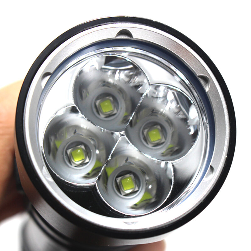 Linterna LED de buceo DX4S, 8000 lúmenes, mejorada de DX4 XM-L2 U2, brillo