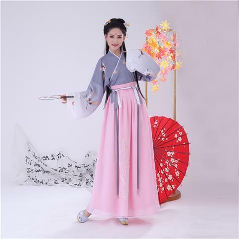 Ханьфу китайское платье для костюмированной вечеринки в стиле ханьфу, для женщин, платье в китайском стиле Тан костюм Древняя китайская кос...