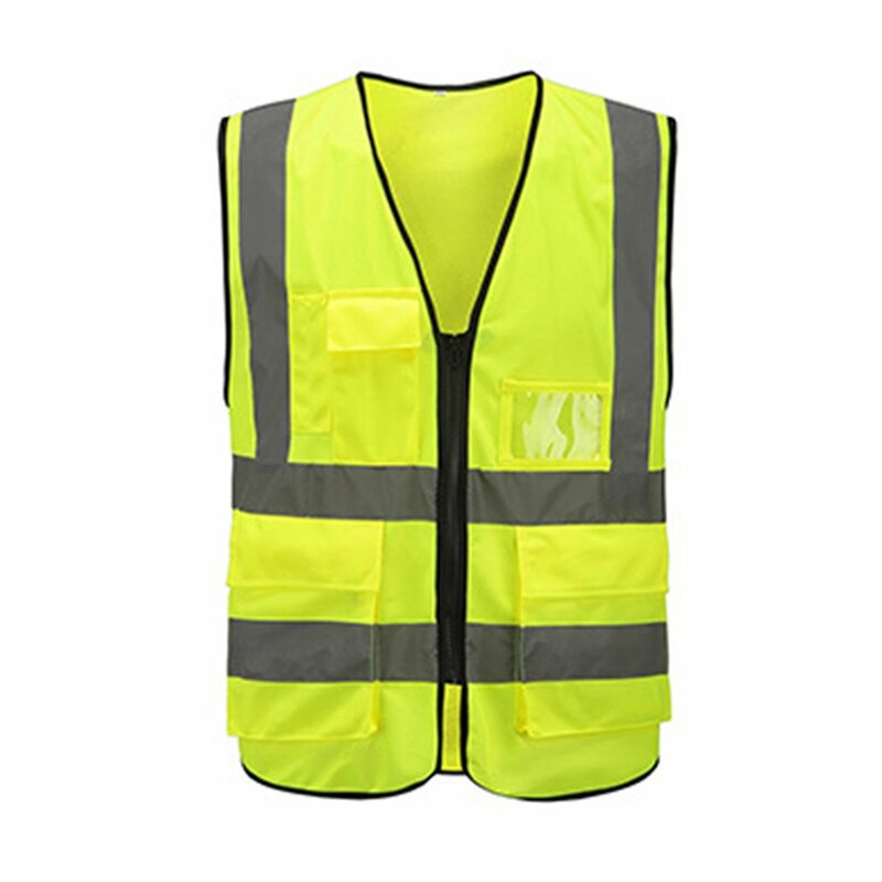Multi-bolso colete reflexivo equitação tráfego colete de segurança ferroviário mineiros de carvão uniforme colete respirável colete reflexivo