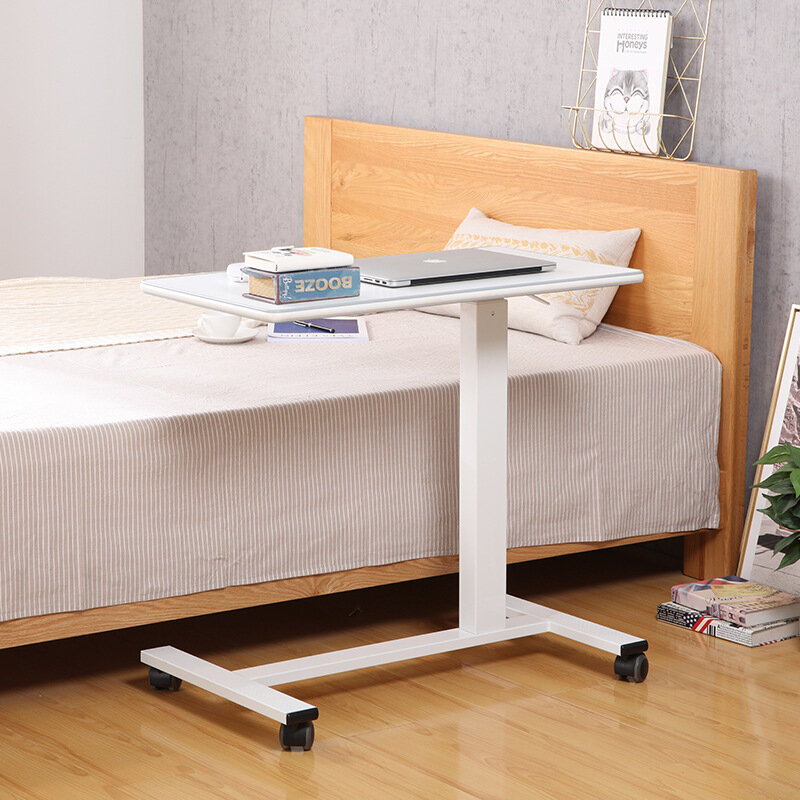 게으른 리프팅 침대 옆 테이블 간단한 공압 간호 테이블 컴퓨터 침대 식탁 가정용 이동식 침대 옆 테이블