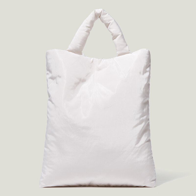 Simple Puffy Korean Women Handbags Nylon Large Big Ladies Padded Bag Shopping Female Tote Shopper Casual Shoulder Bag Fashion