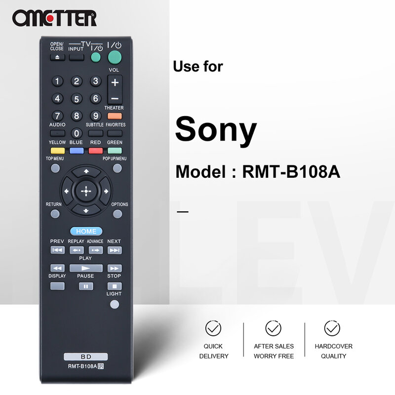 Adatto per Sony Blu-ray DVD telecomando RMT-B108A RMT-B108P RMT-B109P RMT-B111P