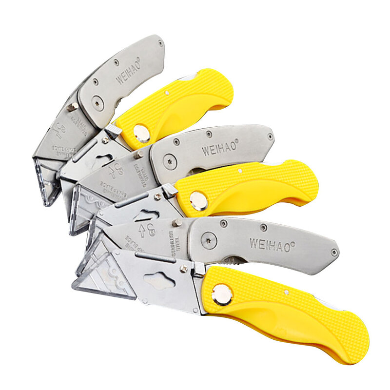 Faltbare Utility Messer mit Nicht-slip Grip edelstahl T-klinge Cutter Kunst Liefert 15,5 cm Länge Kunststoff/stahl Griff #904