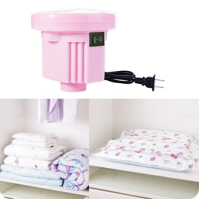 Electric Air Pump Vacuum Compressed Bags Storage Bags  For Clothing Storage Convenient US Plug Portable And Easy To Use
