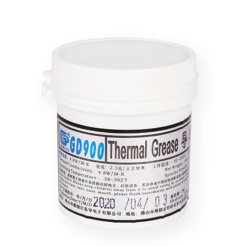 GD900's GD900-1 CN30 CN150 Thermische fett Silikon thermische paste Hohe leistung net gewicht 30g 150g CPU thermische verhalten paste