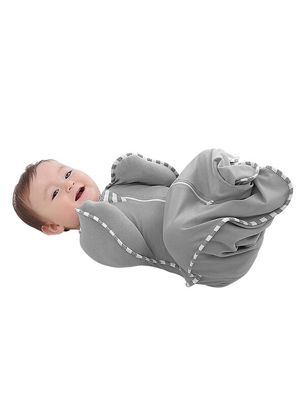 طفل التقميط بطانية لينة ومريحة يمكن ارتداؤها كيس النوم لحديثي الولادة تحت تصميم كيس فريد وواسع