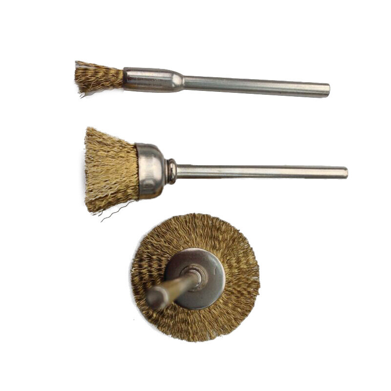 Wire Brushes 6pcs/Set Wire Brushes Kit Bowl Type 15mm Straight Type 8mm T Type 22mm Accessories Rotary Tools Polishing