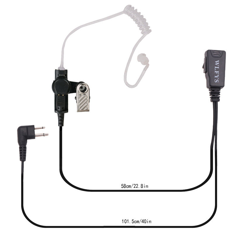 Microfone fone de ouvido walkie talkie para motorola 2 pinos rádio gp300 gp88s