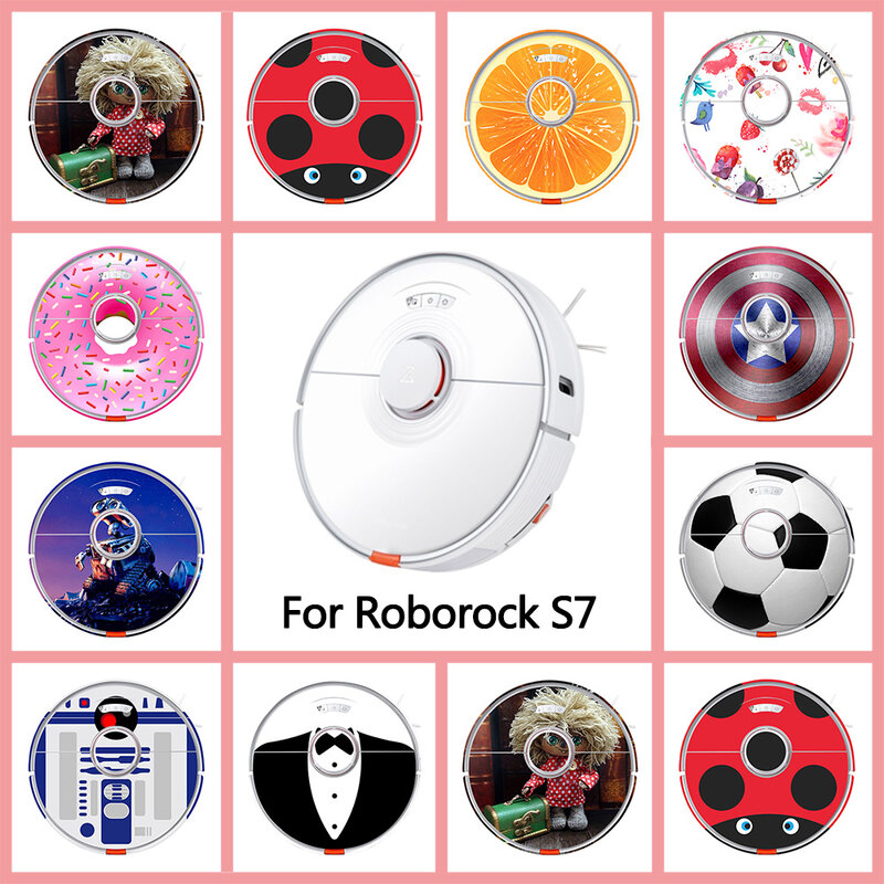 مخصص Roborock مكنسة كهربائية ملصقا ل Roborock الروبوتية الفينيل ملصقات الكرتون لطيف ل Roborock S50/55 روبوت الجلد ملصقا