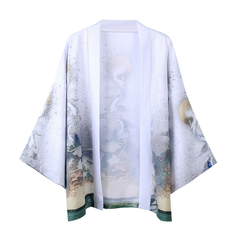 Musim Gugur Musim Semi Jepang Kimono Gaya Samurai Pakaian Kardigan Кий Оно Сстиль Laki-laki Perempuan Kualitas Tinggi Harian Jalan Lounge