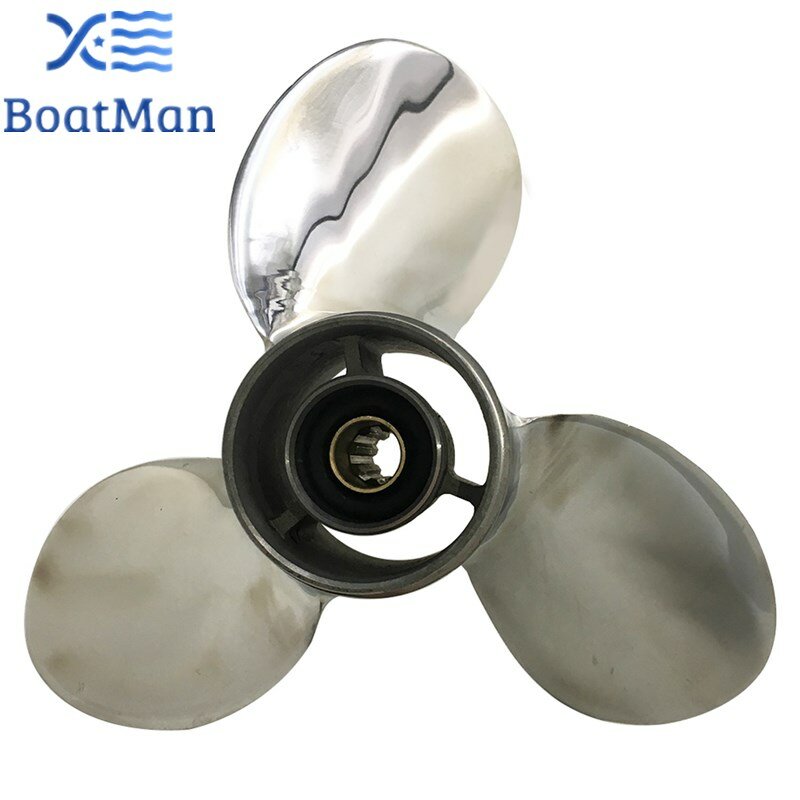 9.9-20HP Propeller 9 1/4x10 For Yamaha Engine Stainless steel 8 splines Boat Parts & Accessories 63V-45942-00-EL