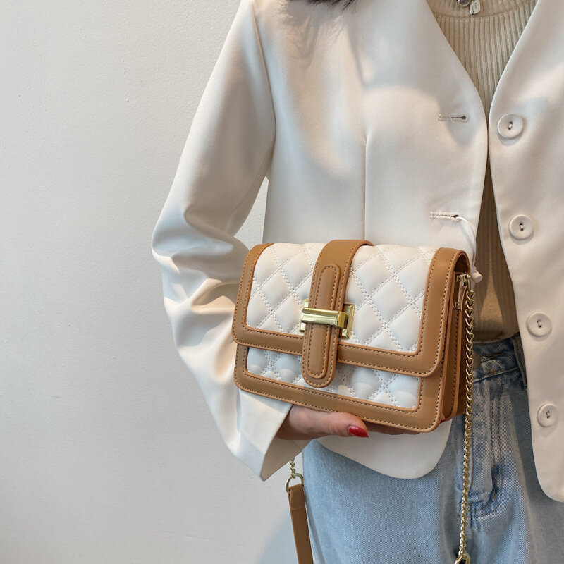 الفاخرة وصفت مصمم حمل حقيبة 2021 موضة جديدة عالية الجودة بولي Leather جلد المرأة مصمم حقيبة الكتف حقيبة ساعي