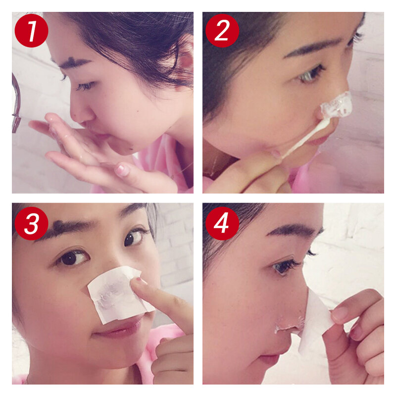 LANBENA, aby wyeliminować czarne kropki maska na twarz przeciwtrądzikowe na nos usuń zaskórniki rośliny porów paski zwężający krem pielęgnacja skóry na twarz