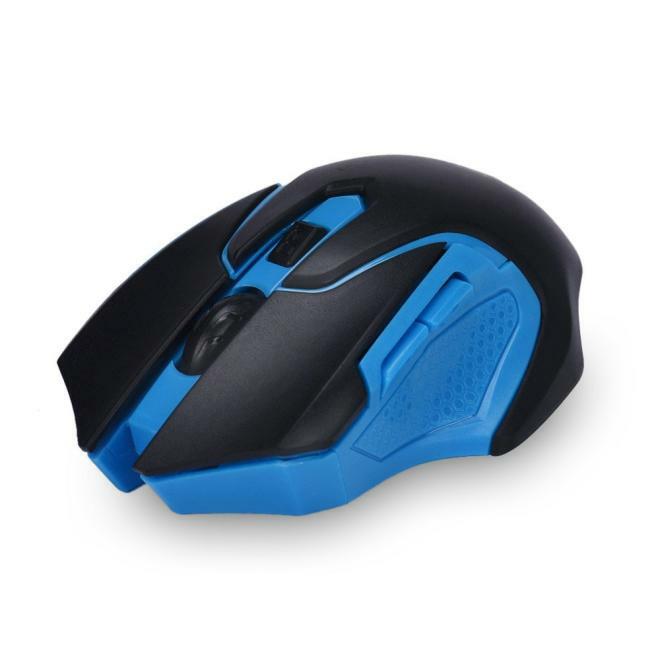 Mouse óptico sem fio para jogos, 2.4ghz, 3200dpi, com receptor usb, para computador, laptop, pro gamer