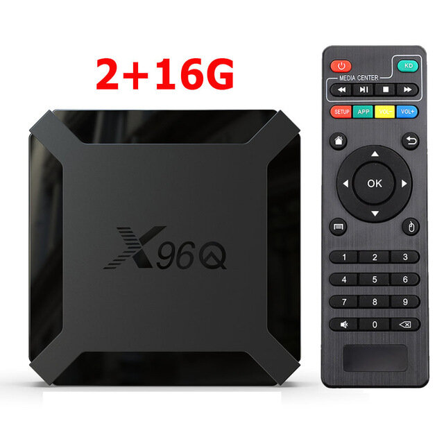 TV Box Android 10.0 X96Q 4K 2.0A 2.4G Wifi H313 Quad Core Set Top Box Pintar Pengiriman Cepat