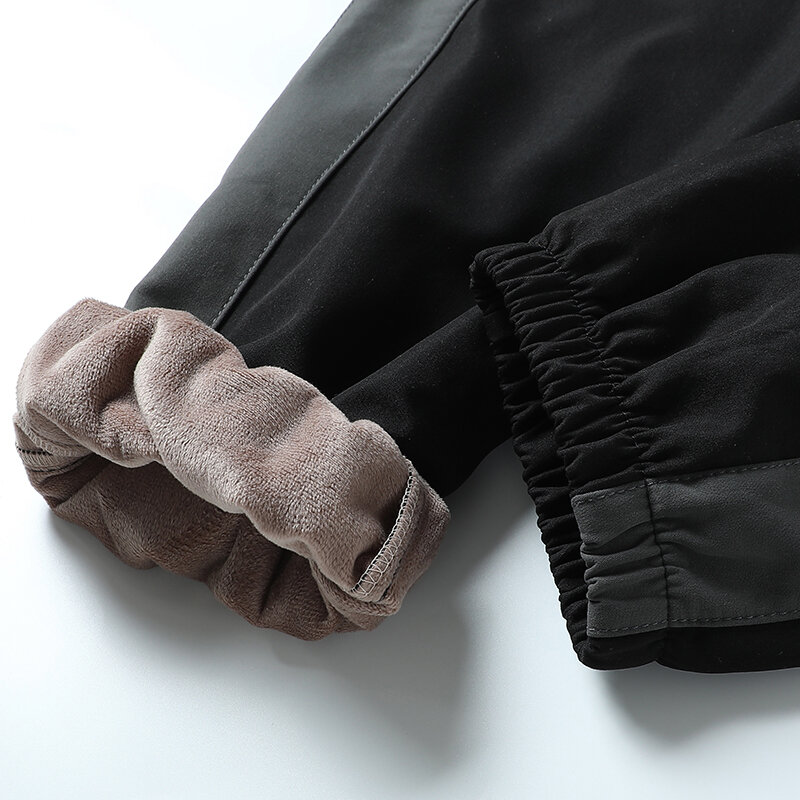 Coreano fleece cargo calças dos homens 2021 inverno novo de alta qualidade oversized solto casual all-match calças masculino lã quente 8xl