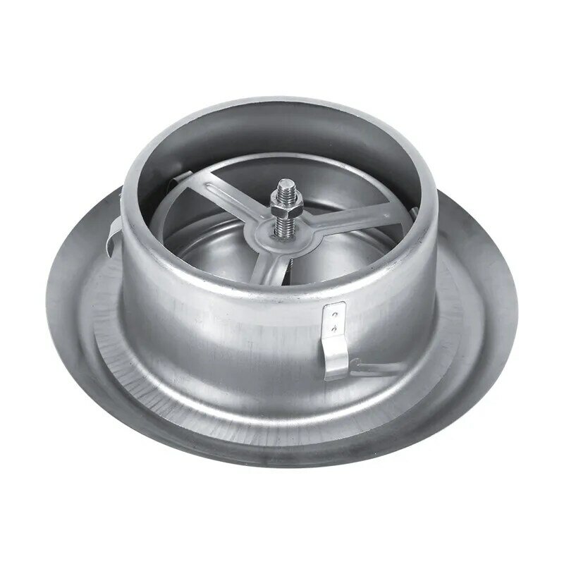 New Round Air Vent Adjustable Stainless Steel Ventilation Duct Cover Exterior Wall Ceiling Air Vent Grille Heating Cooling Home