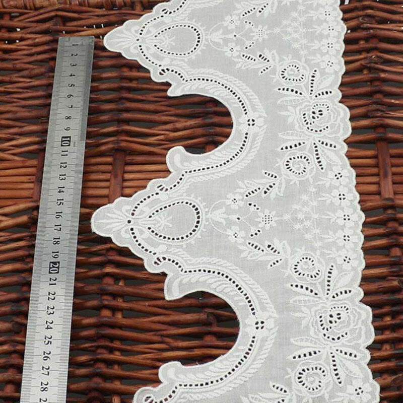 HOT Cotton Cloth Embroidered Hollow Lace Fabric DIY Clothes Leader Mouth Hem Children's Clothing Home Textile Sewing Decoration