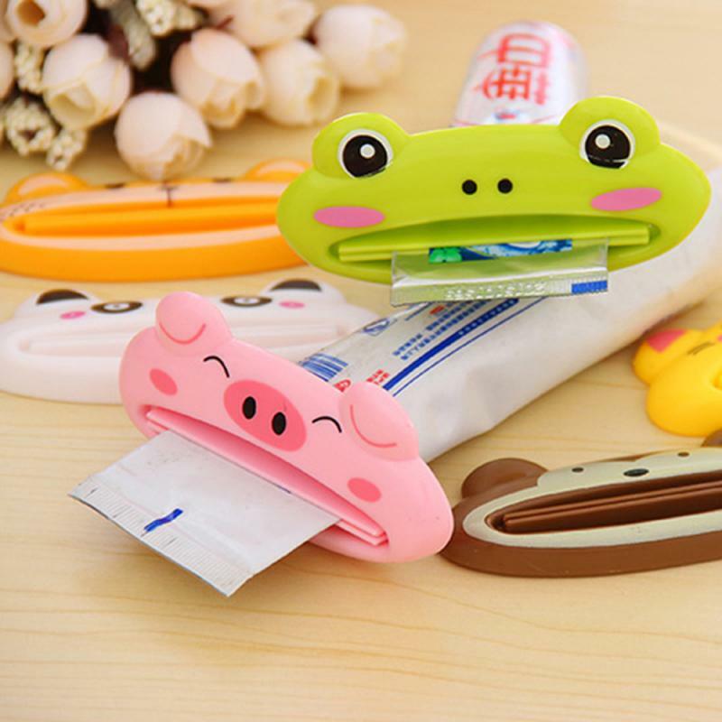 Dispensador de plástico de pasta de dente fácil de pet, espremedor de tubo de pasta de dente útil para o banheiro de casa, 1 peça