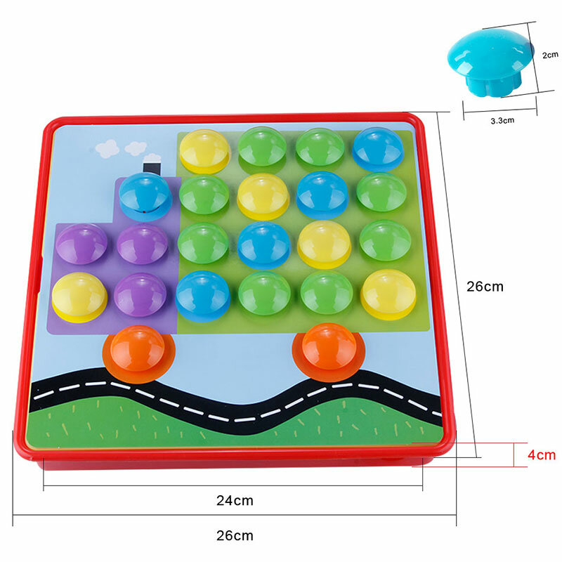Dzieci 3D puzzle zabawki kolorowe przyciski montaż grzyby Nails Kit dziecko kreatywny obraz mozaika puzzle pokładzie edukacyjne zabawki