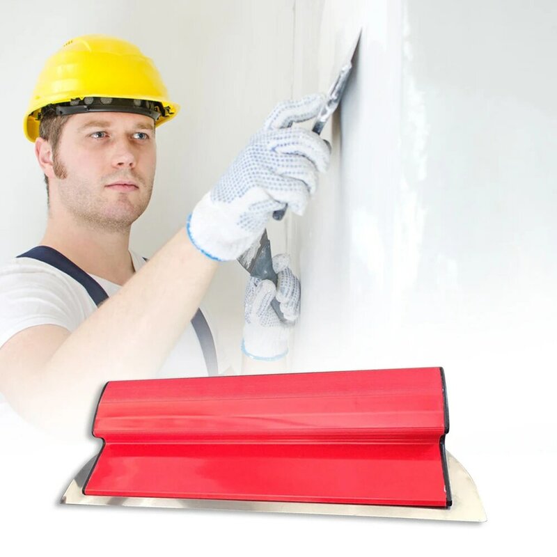 Spatula Poles Drywall Plastik Tahan Karat Lukisan Fleksibel Portabel Pisau Skim untuk Alat Plesteran Dinding