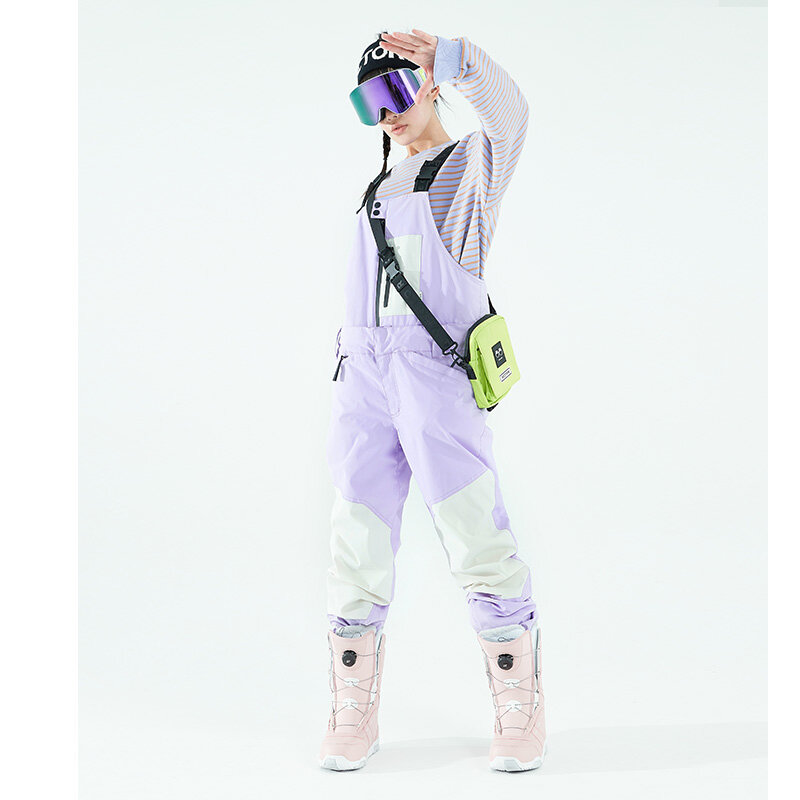 Baberos de nieve impermeables para mujer, peto de Snowboard, mono de babero esencial para mujer, peto de esquí impermeable, novedad de 2021