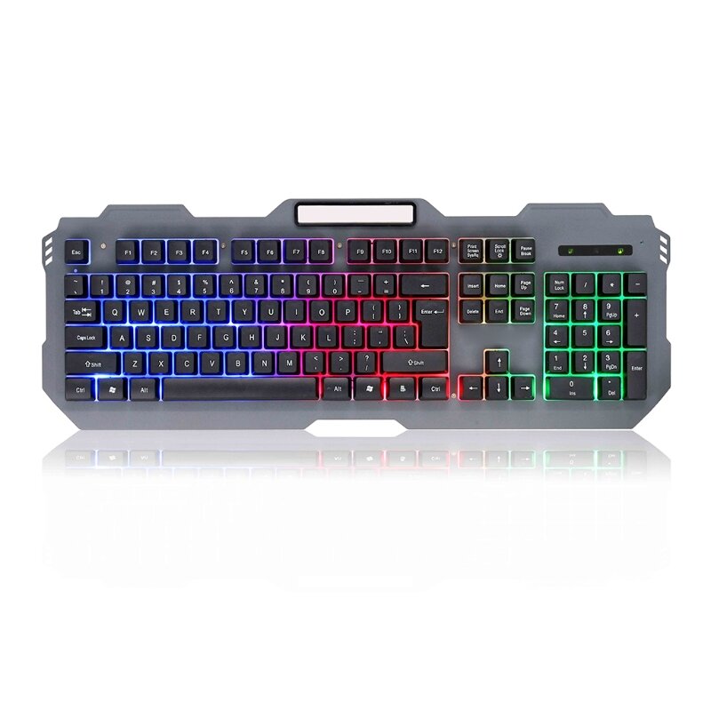 H4GA K390 Gaming Keyboard 104 Key RGB LED Backlight Plug Play Ergonomic Design Waterproof Gaming Keyboard Waterproof 2021 New