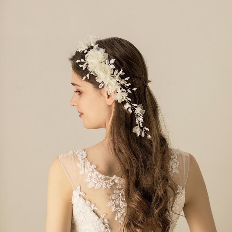 O564 модный цветок из пряжи, винтажный Свадебный Декоративный гребень для волос, ювелирные изделия, аксессуары для волос