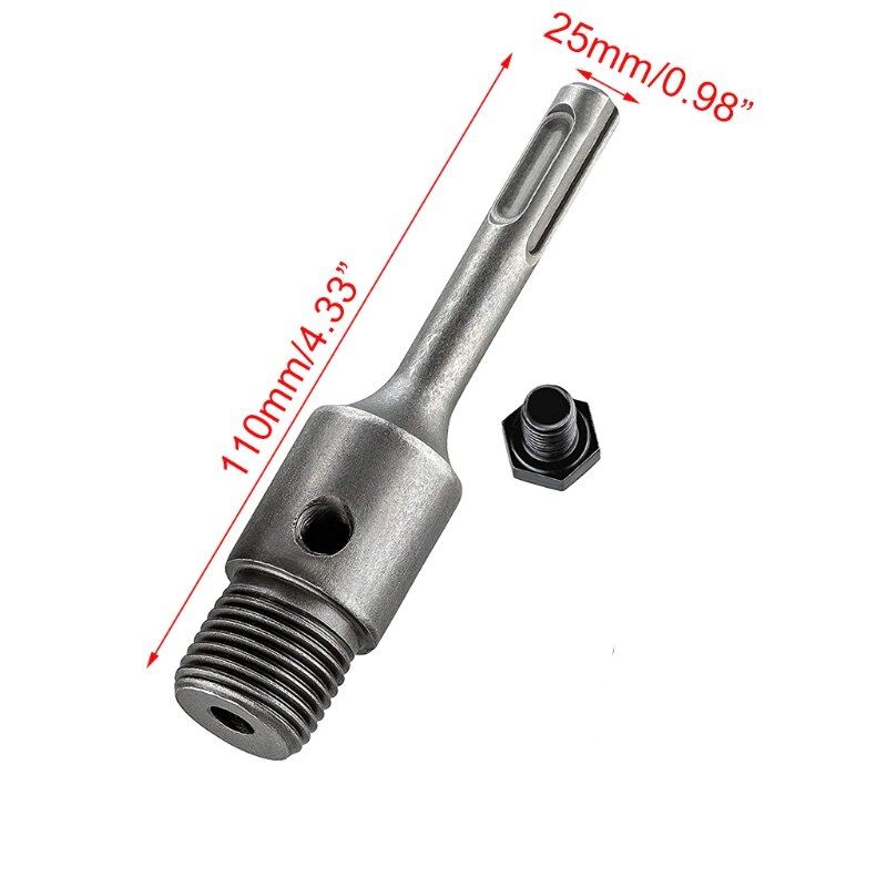 68mm Wall Reaming Bit Hollow Drill Bit Electric Hammer Square Handle Percussion Drill Centre Drill Set for Masonry and Concrete
