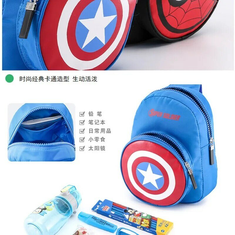 Disney Marvel, нагрудная сумка для мальчиков, многофункциональная сумка-мессенджер из искусственной кожи, маленькая мини-сумка для мальчиков, сум...