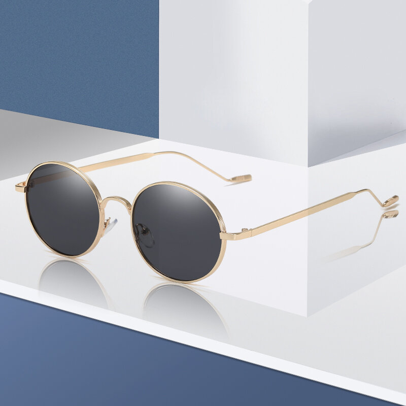 Fashion Brand Design Round Sunglasses Women Men Metal Luxury Sun Glasses Vintage UV400 Sunglass Eyewear Shades Oculos de sol