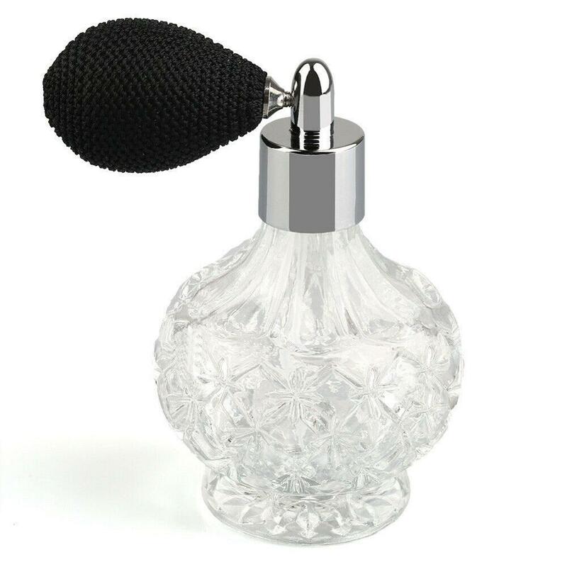 80ml vintage cristal perfume garrafa amarelo/rosa/preto longo/curto spray atomizador recarregáveis garrafas 18mm