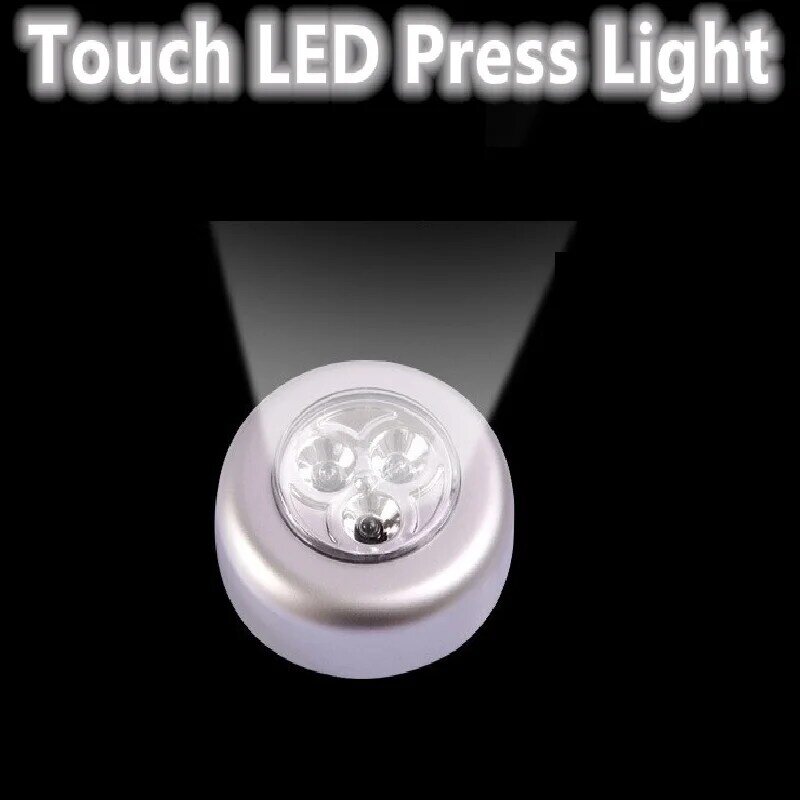 1PC LED Night Light New Touch Energy Saving Lamp Self-Adhesive Wireless Battery-Powered Wardrobe Bedroom Kitchen Household Goods