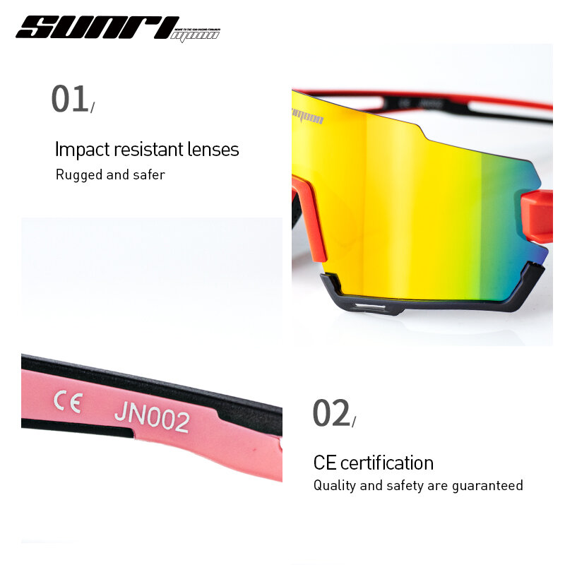 Красочные очки для верховой езды SUNRIMOON, солнцезащитные очки для езды на шоссейном велосипеде, мужские и женские спортивные очки для езды на ...