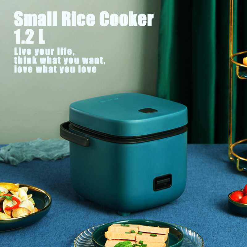 220V 1.2L Multi Mini Rice Cooker Small 1-2 Person Electric Cooker Household Single Kitchen Household Appliances with Handle