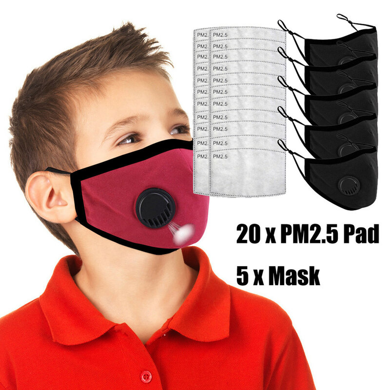 Dziecko dzieci Faceshield z filtrem szalik wielokrotnego użytku maska do twarzy Mascarilla osłona na usta masque en tissu lavable