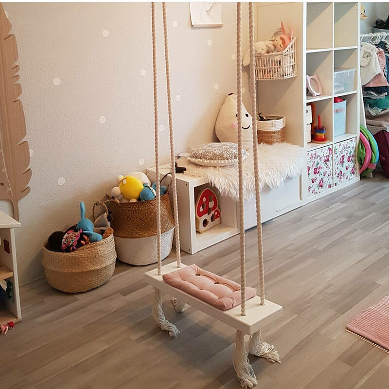 Joylive ins nordic-estilo interior balanço planador decoração do quarto das crianças teto pendurado balanço cadeira de balanço dropshipping