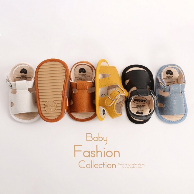 Sandales d'été pour bébé 1 an, chaussures respirantes à semelles souples pour tout-petits de 0 à 18 mois
