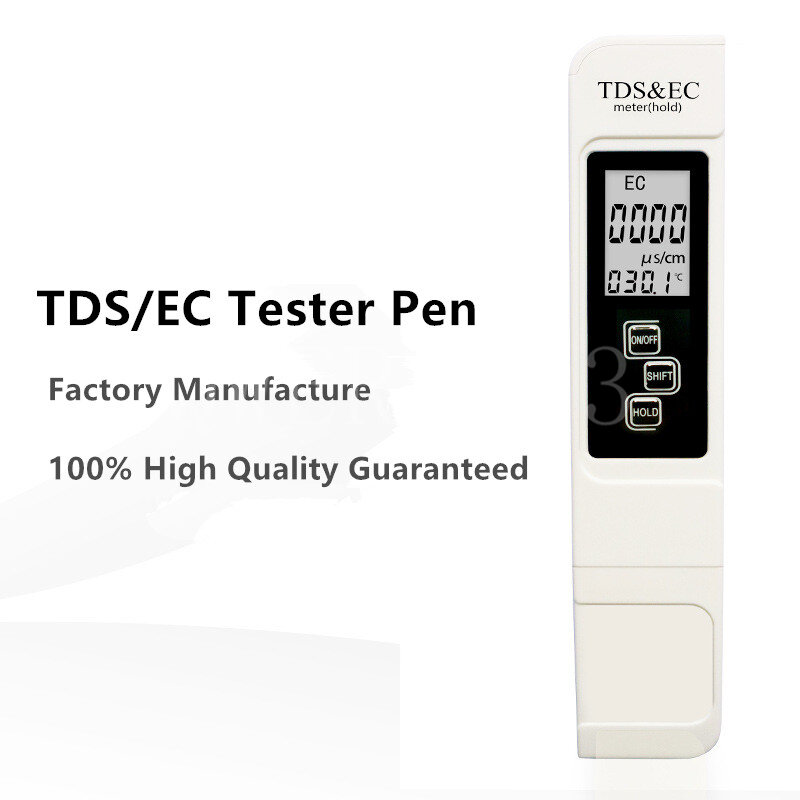 TDS EC miernik LCD cyfrowy Tester jakości wody zakres 0-9990ppm wielofunkcyjny miernik temperatury wody TEMP PPM Tester