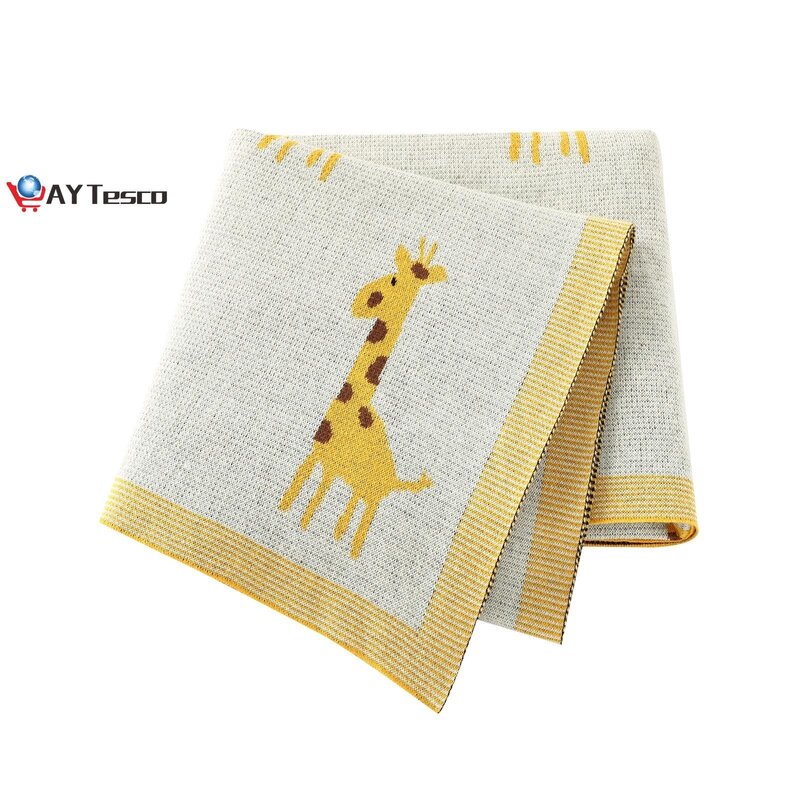 AY TescoBaby Blankets Knitted Newborn Infant Bebes Cotton Sleeping Covers for Strollerr Bedding Sofa Basket 100*80cm Toddler