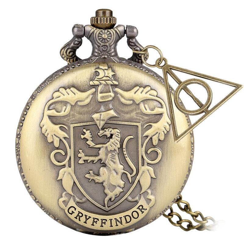 Relojes Retro de bronce para hombres y mujeres, reloj de bolsillo de cuarzo, analógico, con cadena colgante, accesorio de regalo